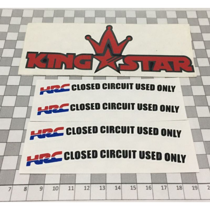 

Stiker cutting HRC Closed Circuit Used Only tanpa dasar