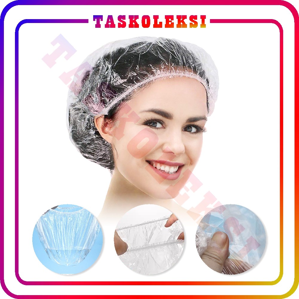 ☛TK☚ R571 SHOWER CAP / PENUTUP RAMBUT PLASTIK / SHOWER CAP PLASTIK BENING