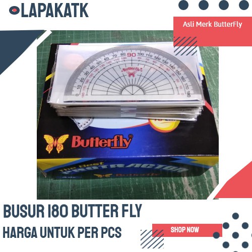 

BUTTERFLY Penggaris Busur 180/10 Cm (PER PCS)+