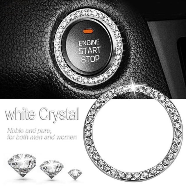 Car start switch diamond bling acc mobil ring power ring Ring Power Start Mobil Blinkblink Warna Variatif