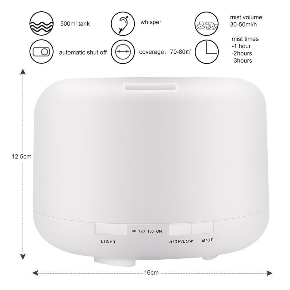 Humidifier Diffuser Air 300ML/500ML/1000ML  Aromaterapi Dengan Remote (TIDAK FREE OIL)