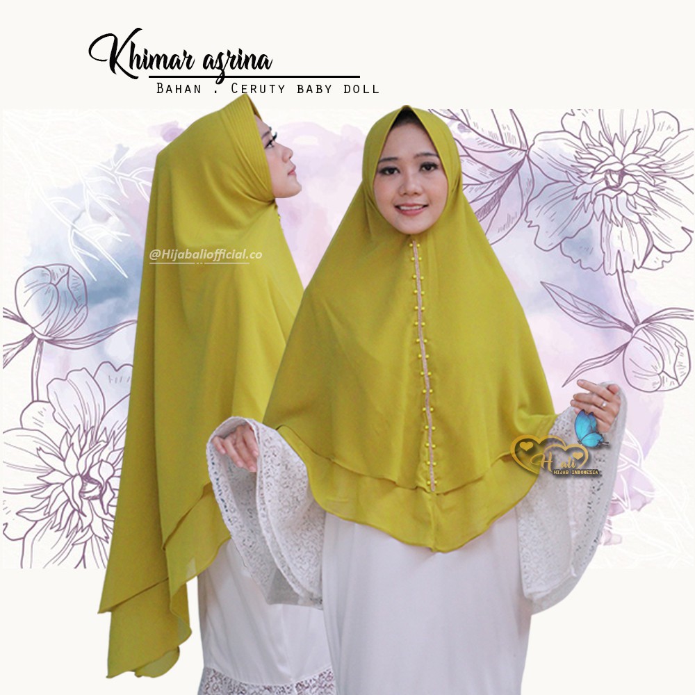 Khimar 2 Layer Jumbo Ceruty Kerudung Syari Jumbo Jilbab Khimar Jumbo 2 Layer Ceruty Azrina A1