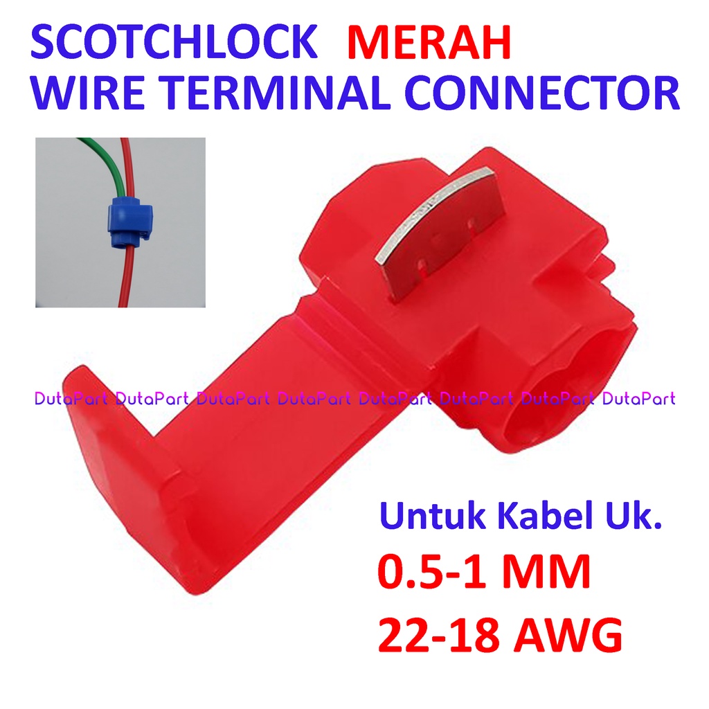 Red Quick Connect Scotch Lock Merah Jumper Kabel Connector ScotchLock