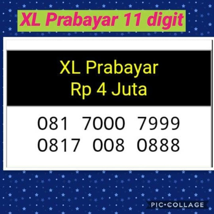 nomor cantik(081 7000 7999(0817 008 0888)11 digit,xl prabayar