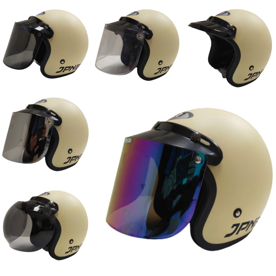 Helm Bogo JPN Cream Scoopy Doff