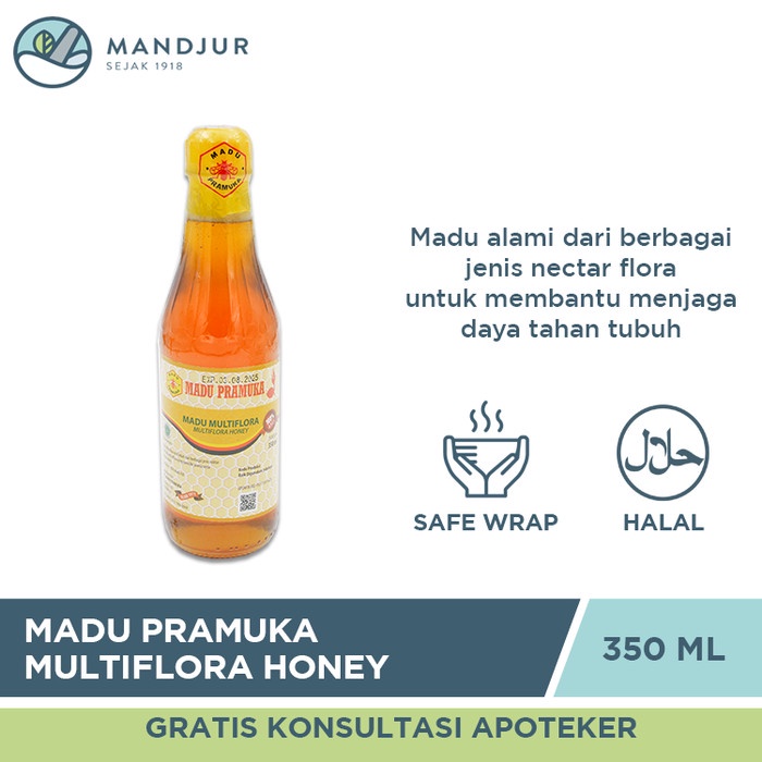 

(BISA COD) Madu Pramuka Multiflora 350 mL - Madu Alami dari berbagai Nectar Flora