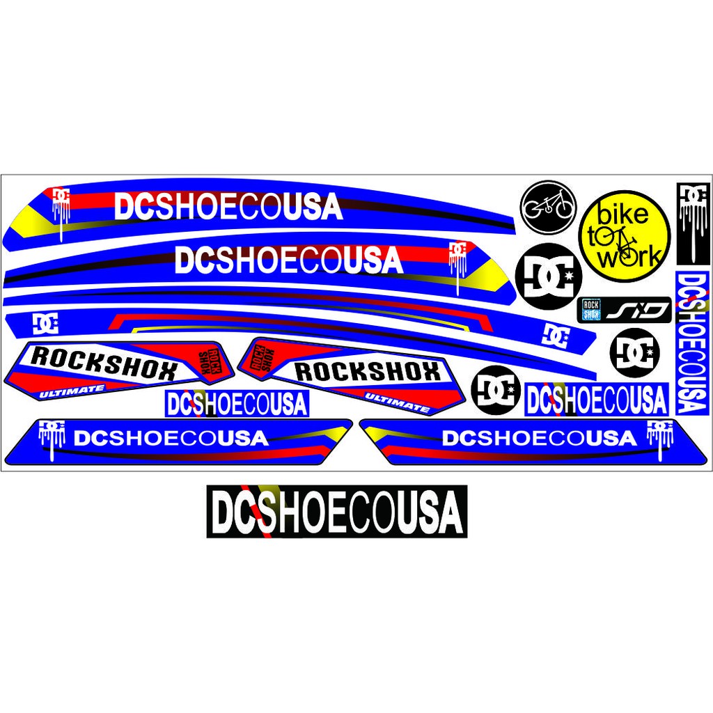 STIKER SEPEDA LIPAT BIKE CUSTOM DC ALL SEPEDA