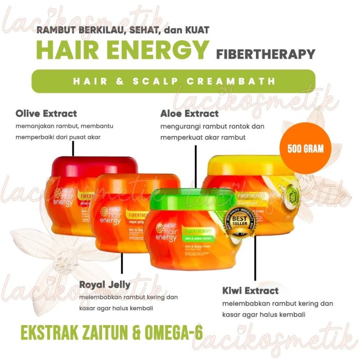 [500 GR] MAKARIZO Creambath Hair Energy Fibertherapy Hair &amp; Scalp
