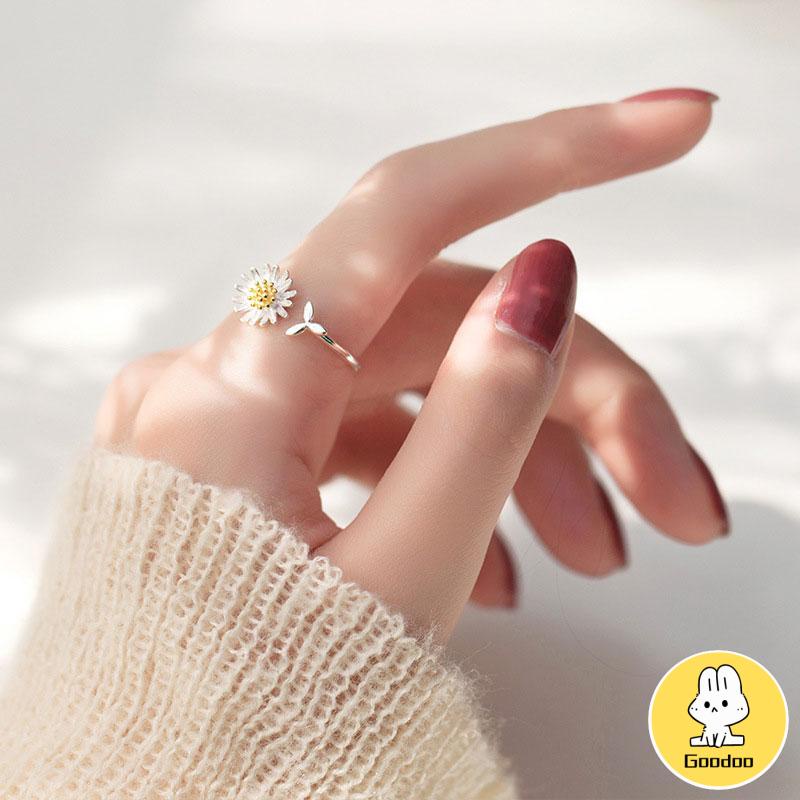 Korean Cincin Daisy Bunga Untuk Wanita Fashion Aksesoris -Doo