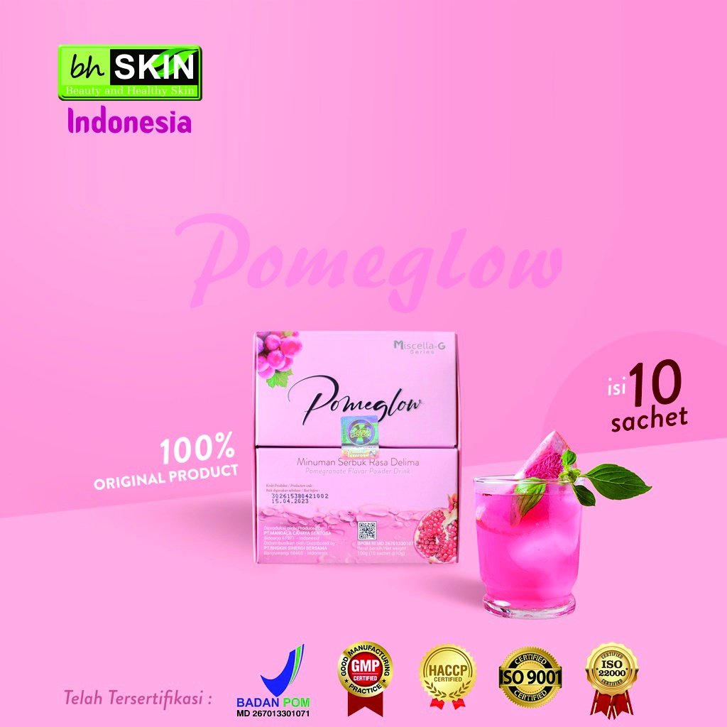 ORIGINAL Pomeglow Collagen Anti Gemuk isi 10 Sachet | KEMASAN BARU