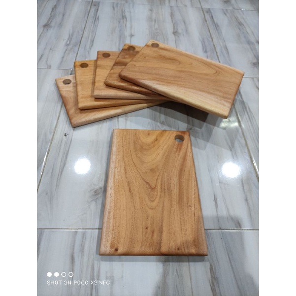 Serving Board / Talenan Kayu Mahoni Jati 30x20 pingul / Wooden Cutting Board KAYU UTUH