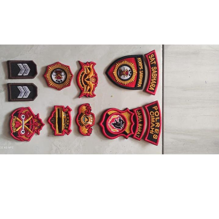 Tidak Diragukan.. ATribut Bordir Polri Sabhara Dan lainya