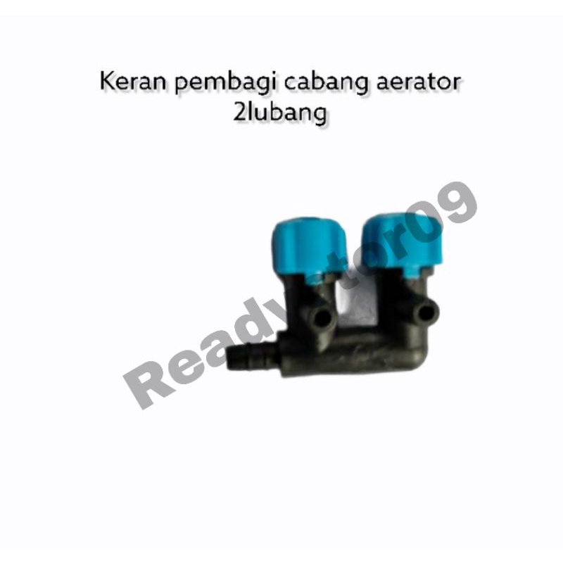 Kran udara aerator 2lubang - kran udara aerator 2way biru