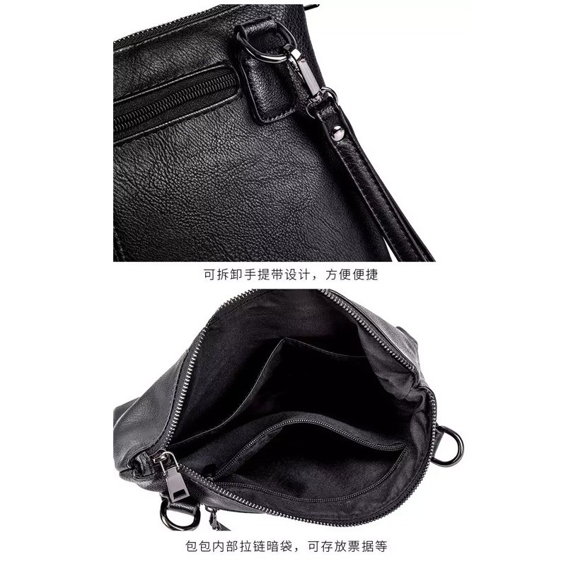 Dream Men Bags - Tas Tangan Clutch Pria Josh FV7735 Tas Tangan Kulit Import Bisa Jadi Slempang