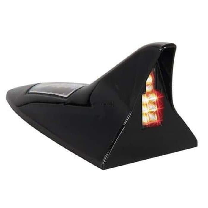 SPOILER CAR WING MOBIL SHARK FIN LED LAMPU TENAGA SURYA SOLAR RECHARGE