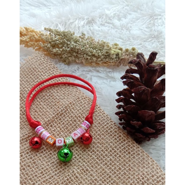 kalung kucing custom nama tali paracod / prusik