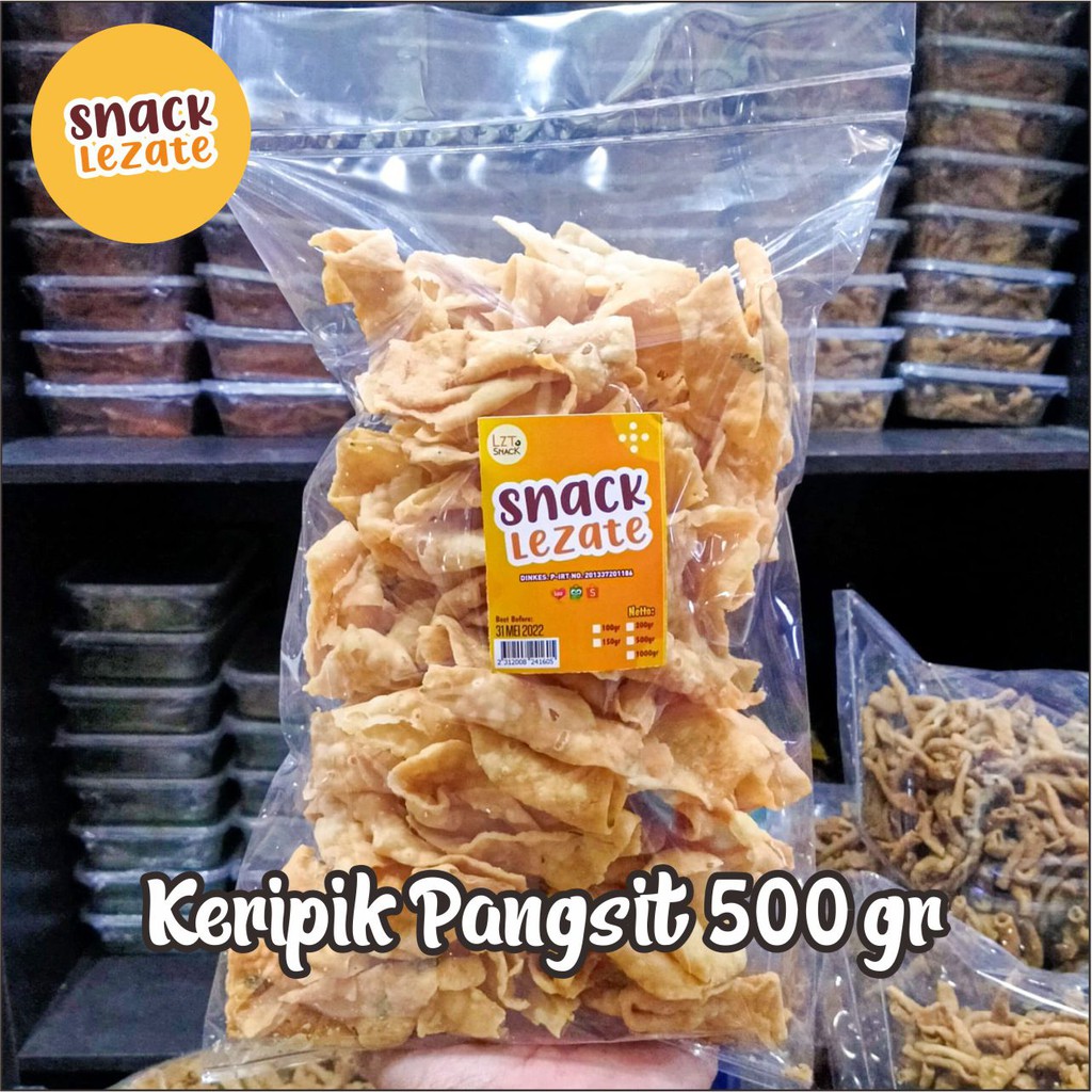 

Sedap Snack - Kripik Bawang 500gr / Pangsit Bawang Rasa Gurih Asin / Kripik Pangsit Kiloan Murah