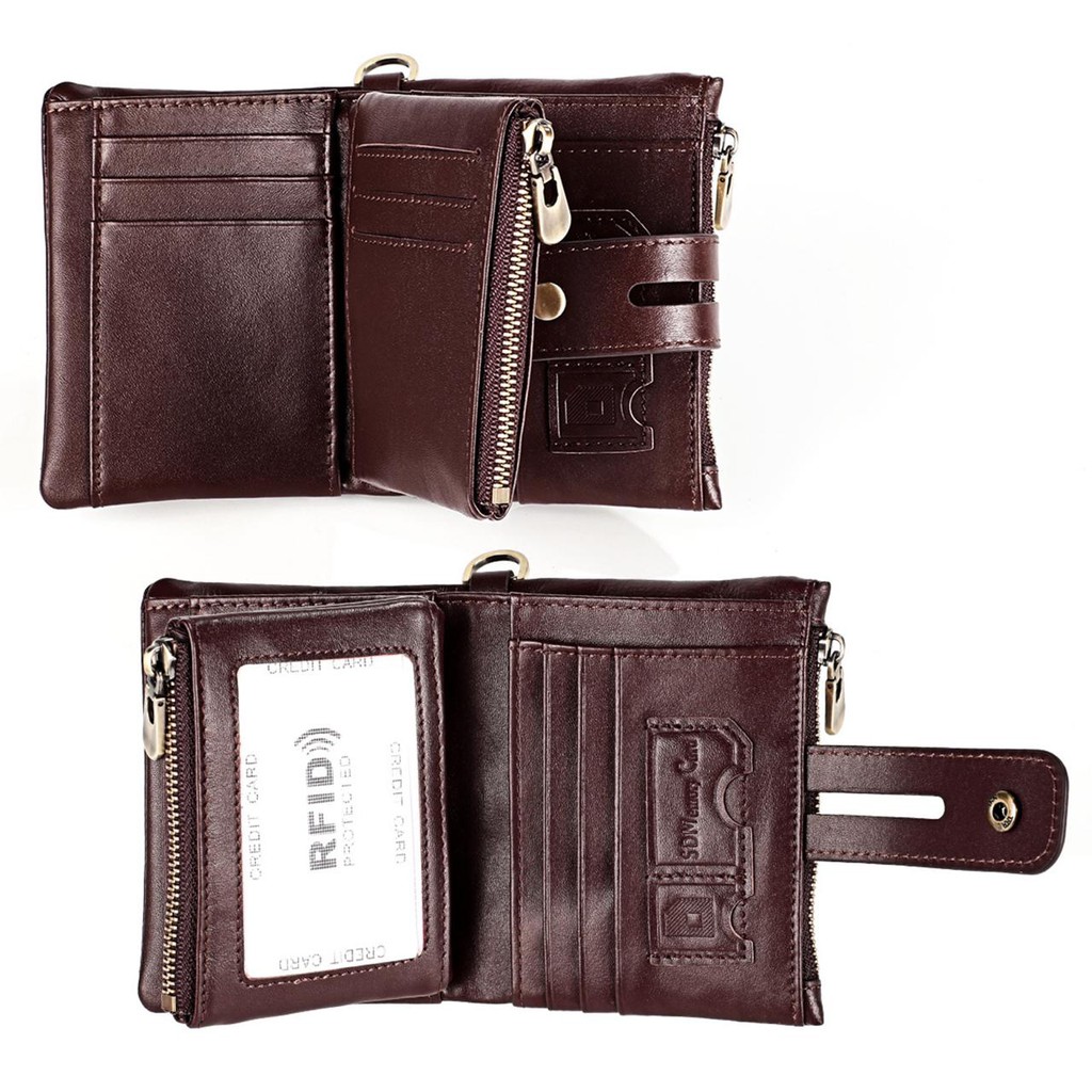 Dompet Pendek Lipat Kulit Asli Dompet Tebal Pria Leather Wallet 3510