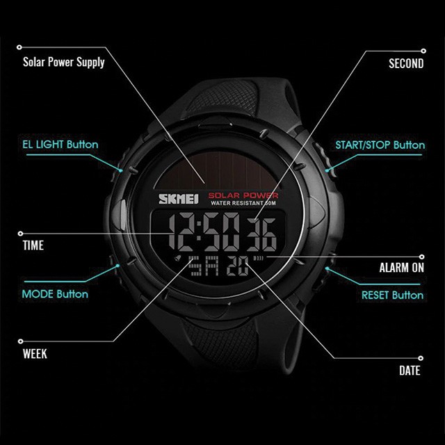 SKMEI 1405 Jam Tangan Pria Digital Solar Anti Air WATCHKITE WKOS