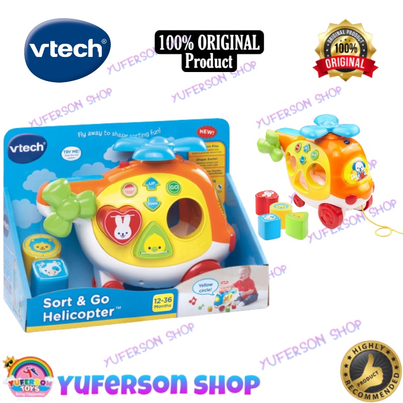 Vtech Sort & Go Helicopter/Mainan Edukasi