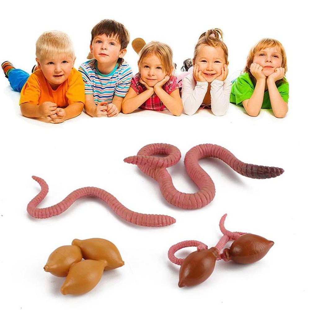 Lanfy Miniatur Salmon / Octopus / Earthworm / Kepiting Realistis Bahan Plastik Untuk Mainan Edukasi Anak