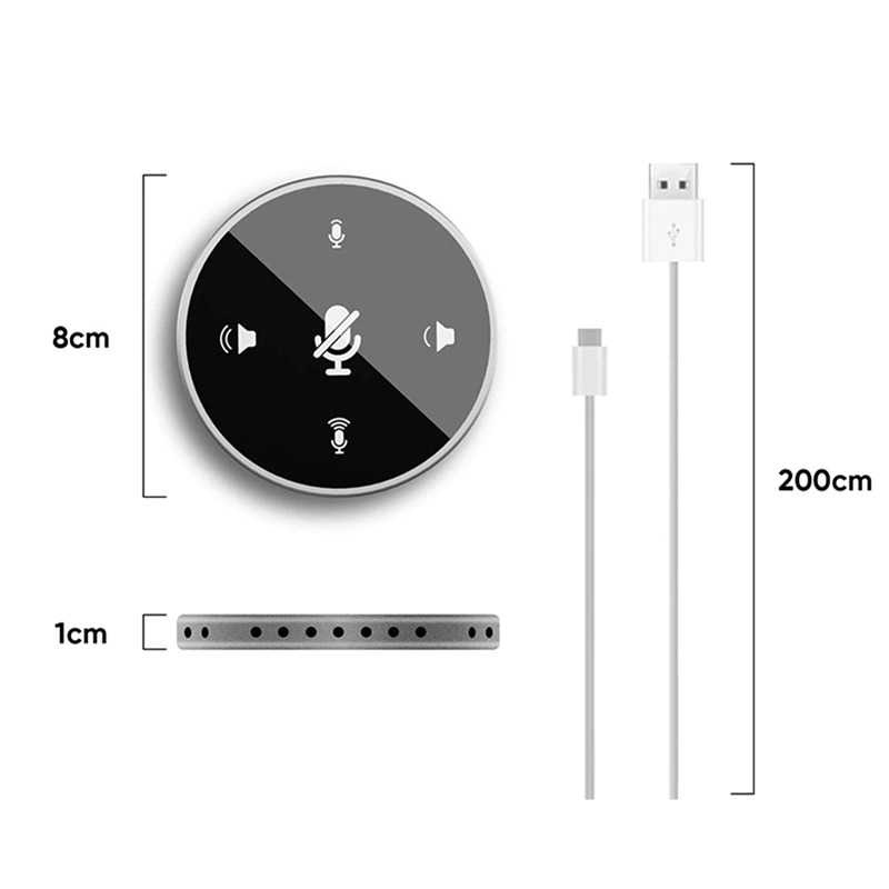 (BISA COD) RVOSTR ZGPAX 360 Degree Microphone Table Conference Zoom Meeting - ZG35M