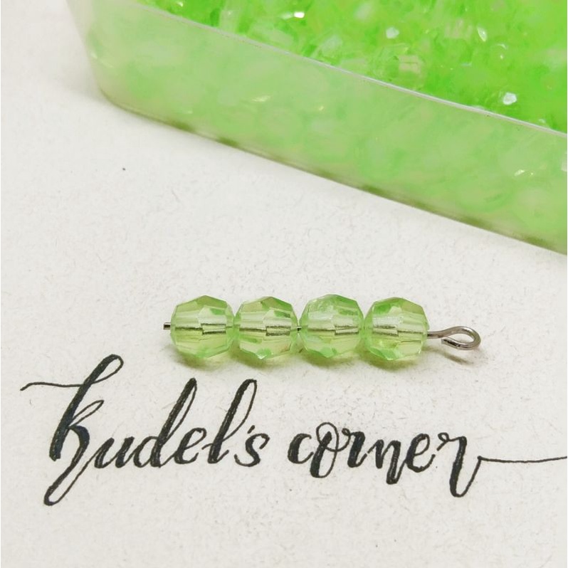 25gr manik kaca ACR segi ukuran 6mm