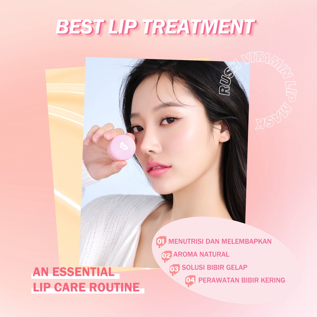 ⭐️ Beauty Expert ⭐️ BNB barenbliss Butter Rush Vitamin Lip mask Moisturizing Lip Balm「Masker Bibir Cerah」