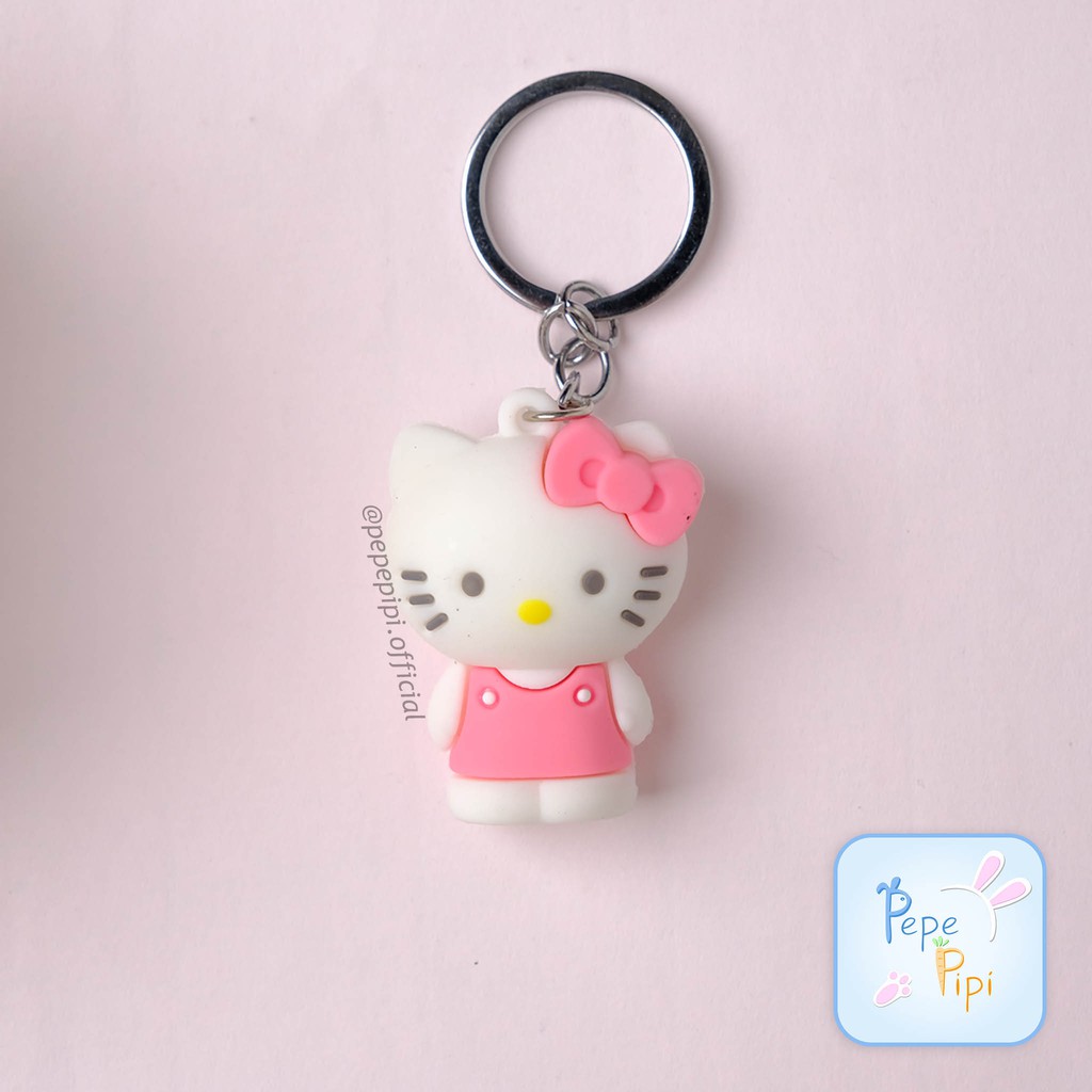 Gantungan Kunci Hello Kitty Ganci Key Chain Keroppi Melody Badtz Maru Cinnamoroll Kuromi Purin