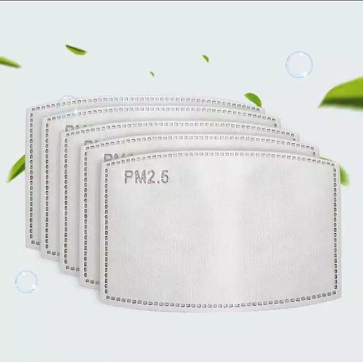 (ISI 10PCS) PAD FILTER MASK / FILTER UNTUK MASKER WAJAH / FILTER MASKER KAIN PM 2.5 N95 KN95