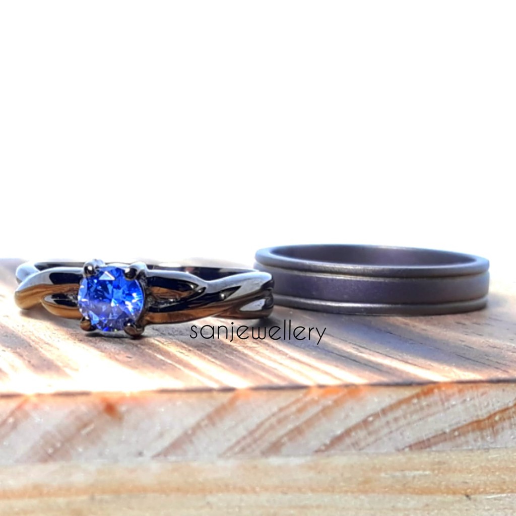 Cincin kawin perak couple hitam platinum palladium emas tunangan lamaran nikah 1354ag