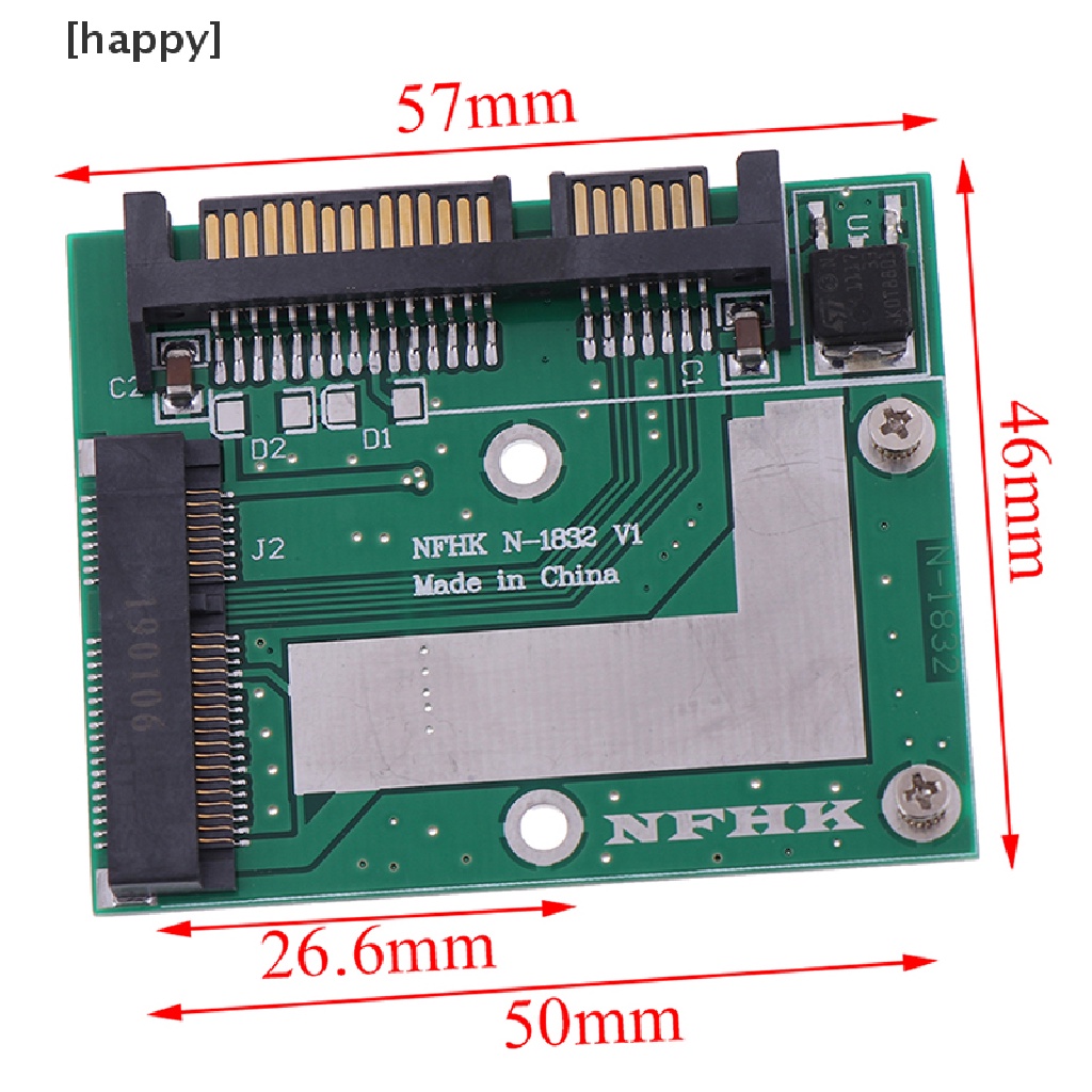 Ha Modul Adapter Konverter Msata Ssd Ke 2.5 ”Sata 6.0gps Mini Pcie Ssd