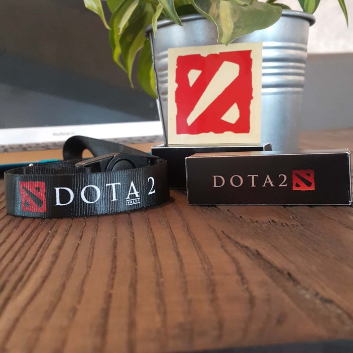 Hemat Tali / Gantungan Id Card / Lanyard Dota2 Ungu , Hitam , Abu Murah