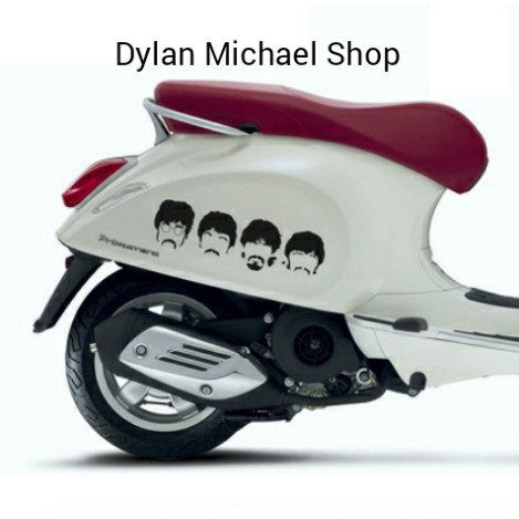 Stiker The Beatles Face Old Sticker Cutting Decal Vespa Scoopy