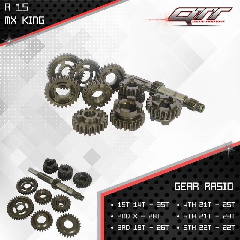 RASIO Gearbox Set Yamaha Jupiter MX King / R15 QTT RACING