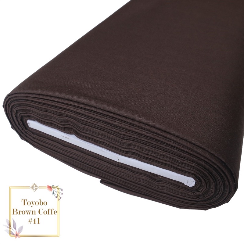 [PROMO!!] KAIN KATUN TOYOBO EXCLUSIVE ROYALMIX PREMIUM ORIGINAL PER-0.5M TERMURAH TOYOBO FODU FD ORI-Brown Coffee