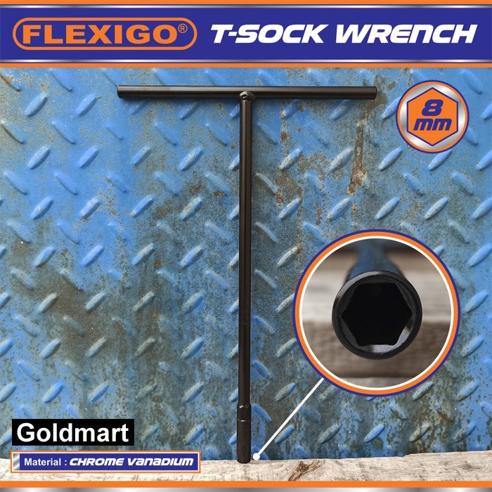 Kunci T Bahan Chrome Vanadium Flexigo / Kunci Sock T Flexigo