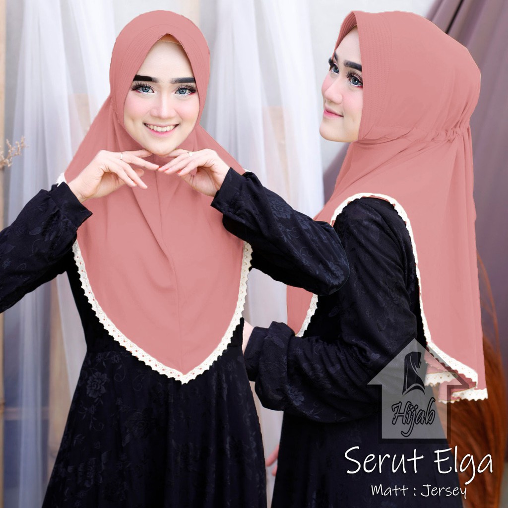 JILBAB INSTAN JERSEY TERBARU HIJAB BERGO SERUT ELGA KERUDUNG INSTAN BERGO TERMURAH RUMAH HIJA'B-1