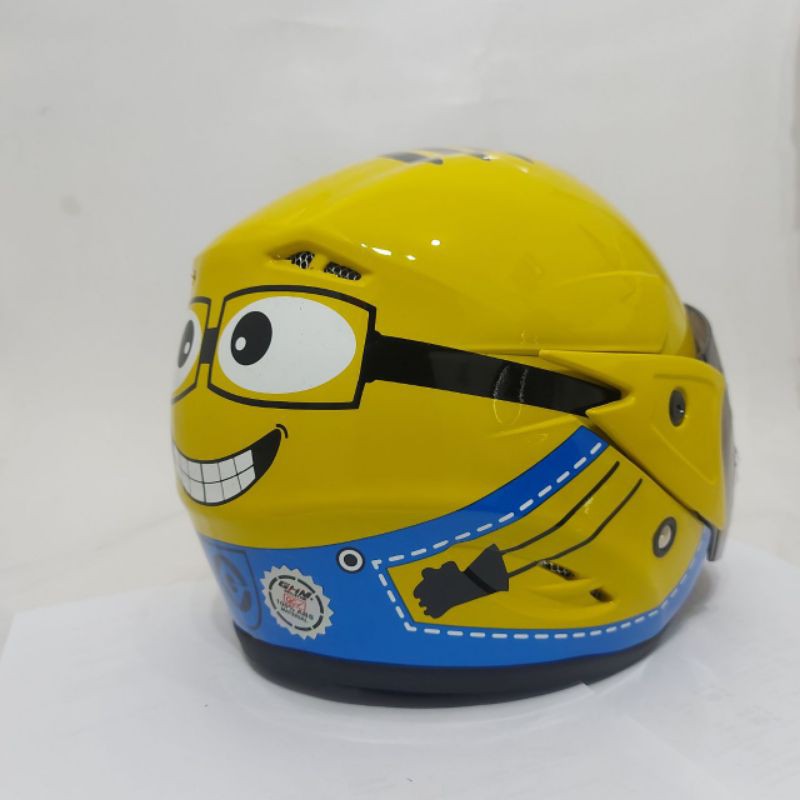 Helm Anak Minion Usia 3 SD 9 Tahun