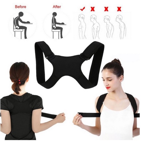 Ready Stock Korset Korektor Postur Punggung Adjustable Penegak Punggung Badan Anak dan Dewasa Anti Bungkuk