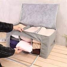 Storage Box 2 Pintu / 3 window Foldable Cloth Organizer Bamboo Charcoal Storage