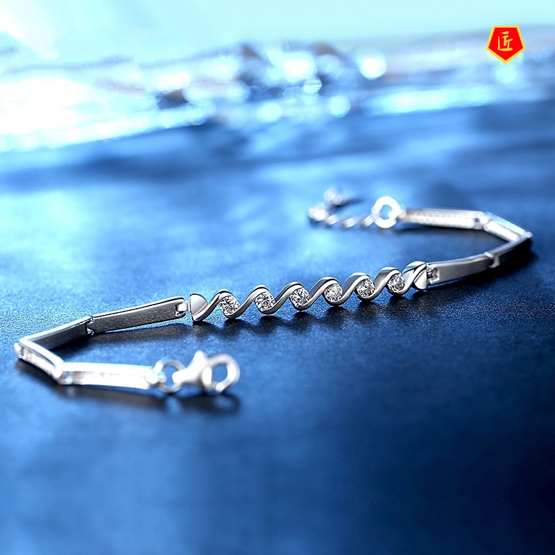 [Ready Stock]Simple Personality 925 Silver Bracelet