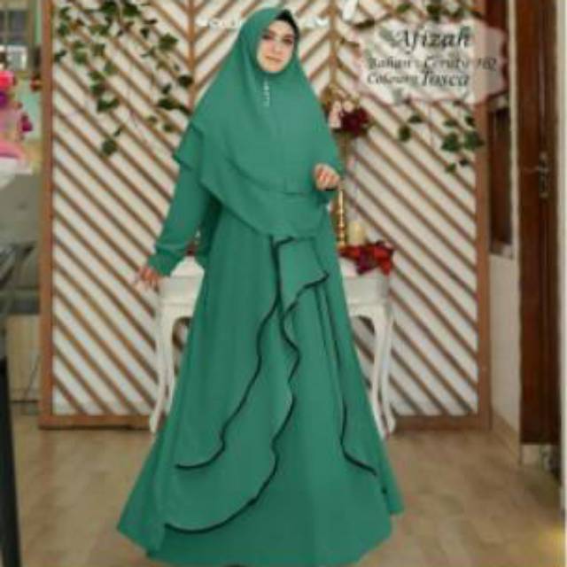 AFIZAH SYARI /GAMIS CERUTY MURAH / GAMIS CERUTY BABYDOLL / GAMIS CERUTY BUSUI / SYARI TERMURAH SOLO