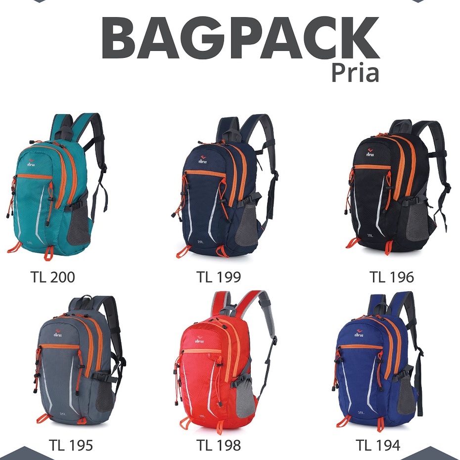 Elbrus Backpack Tas Ransel Pria 25 Liter Daily Bag