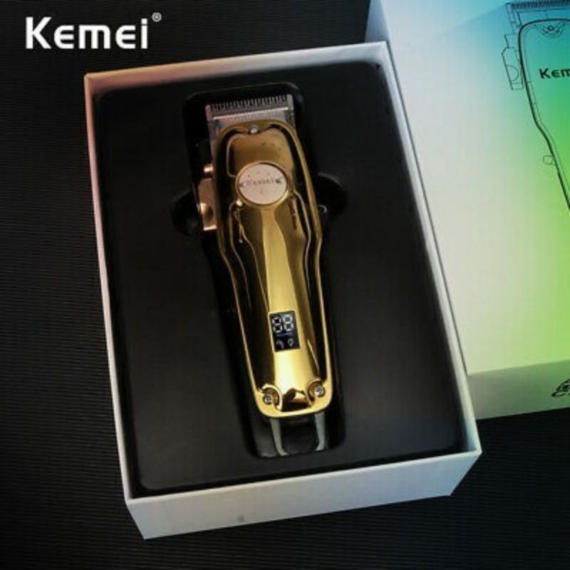 KEMEI KM 1986+PG Electric Cordless LCD Hair Trimmer Hair Cutting / MESIN CUKUR RAMBUT/CLIPER WHAL