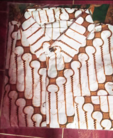 Maura Couple Sania Ruffle Batik Couple Keluarga Ori Motif Nusantara Hijau