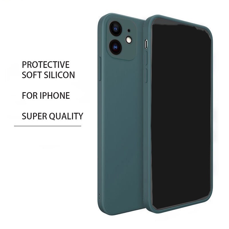 Soft Case Silikon Warna Polos Untuk iPhone 12 Mini 12 12PRO 12PROMAX Dhf6