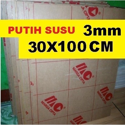 

Acrylic - Akrilik Putih Susu - Marga Cipta tebal 3mm ukuran 30x100cm