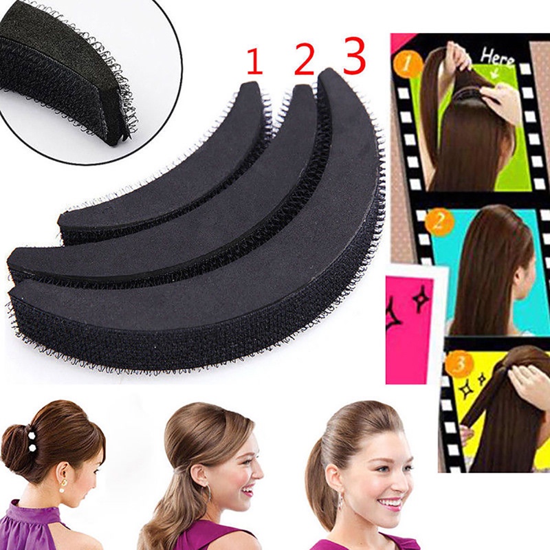 &lt; E2id &amp; &gt; 3pcs / set Pad Penambah Volume Rambut Untuk Wanita