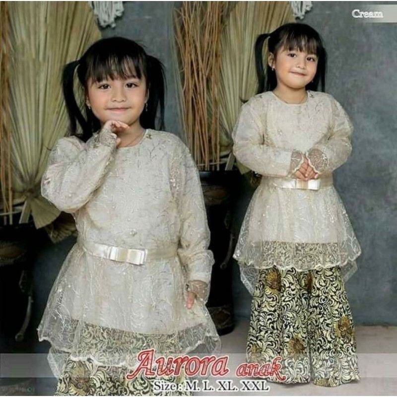 REAL PICT SETELAN KEBAYA TULLE ANK/AURORA ANAK/KEBAYA MODERN/KEBAYA LUCU